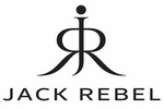 Black logo and text of Jack Rebel on a white background