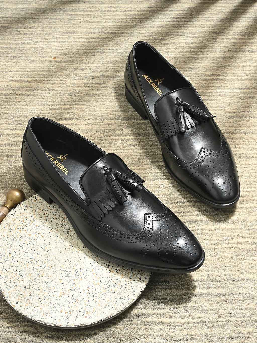Monarch Tassel Loafers – Black