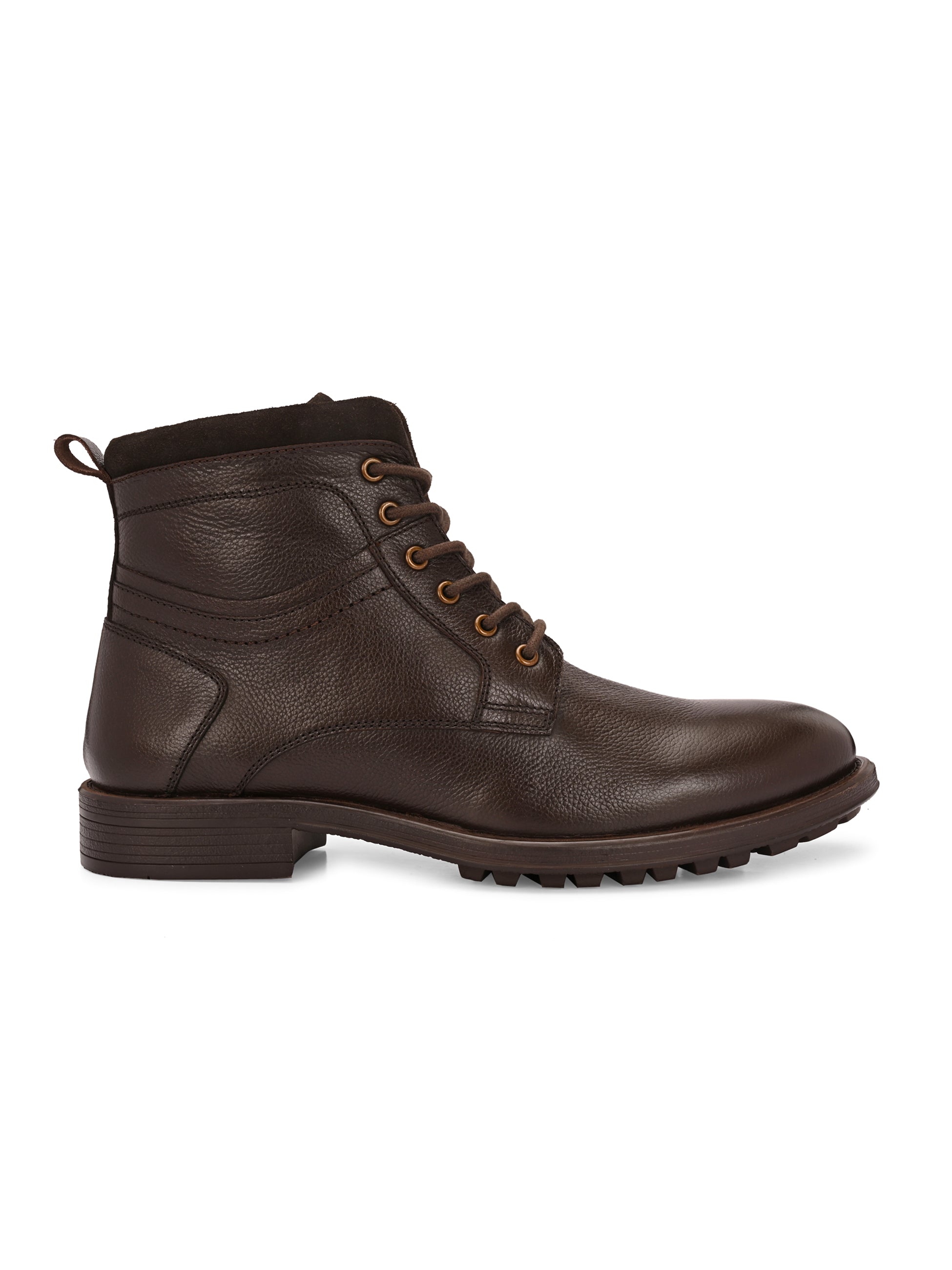 Brooks Lace-Up Boots – Dark Brown